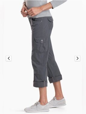 Kuhl Gray Women's Convertible Cargo Capri Splash Roll Up Pants 14